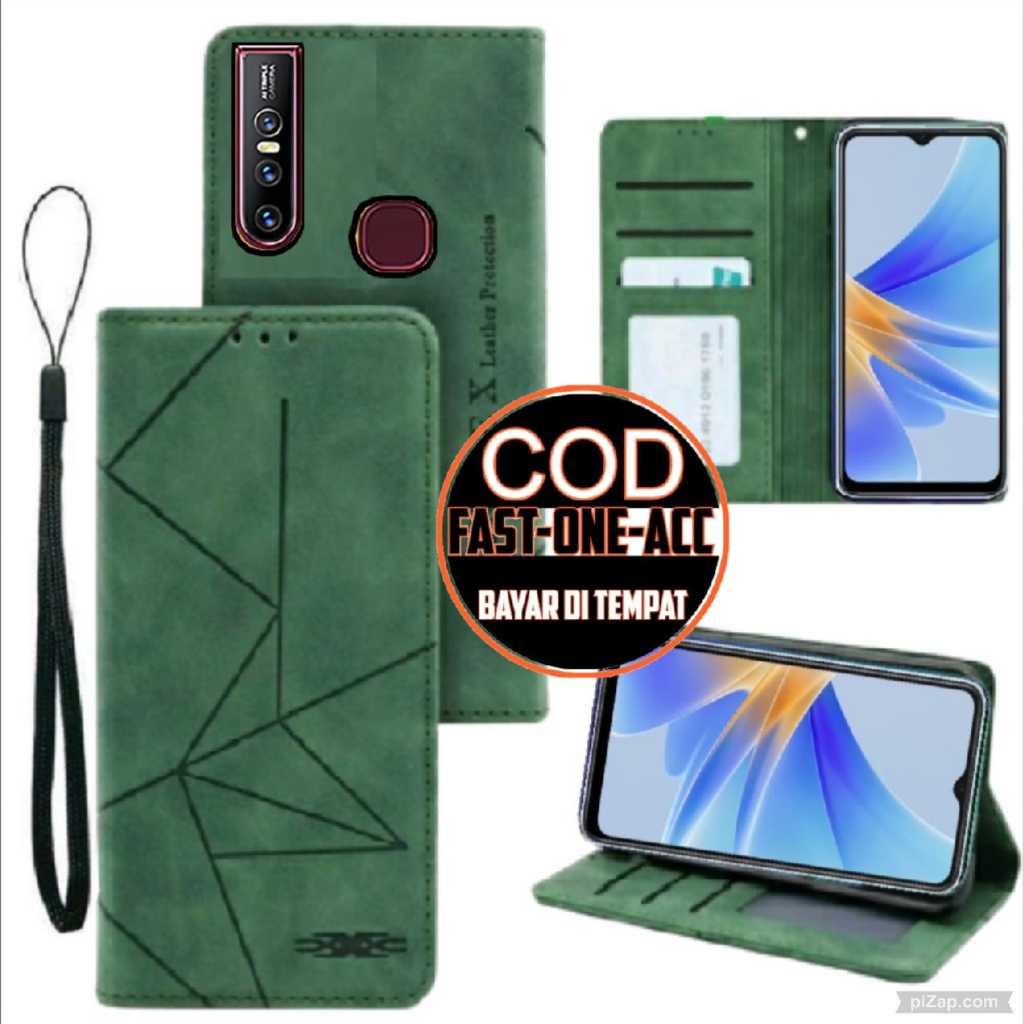 CASE HP VIVO V15 Case Flip Motif Dompet Casing HP Flip Motif Wallet Leather untuk VIVO V15
