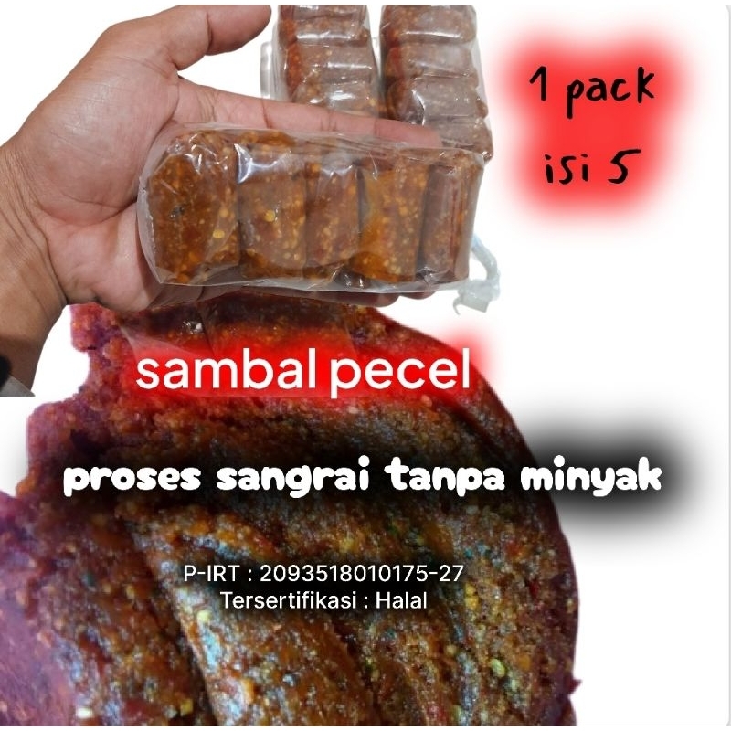 

PROMO 3pack sambal pecel grosir termurah 1pack isi 5 bungkus