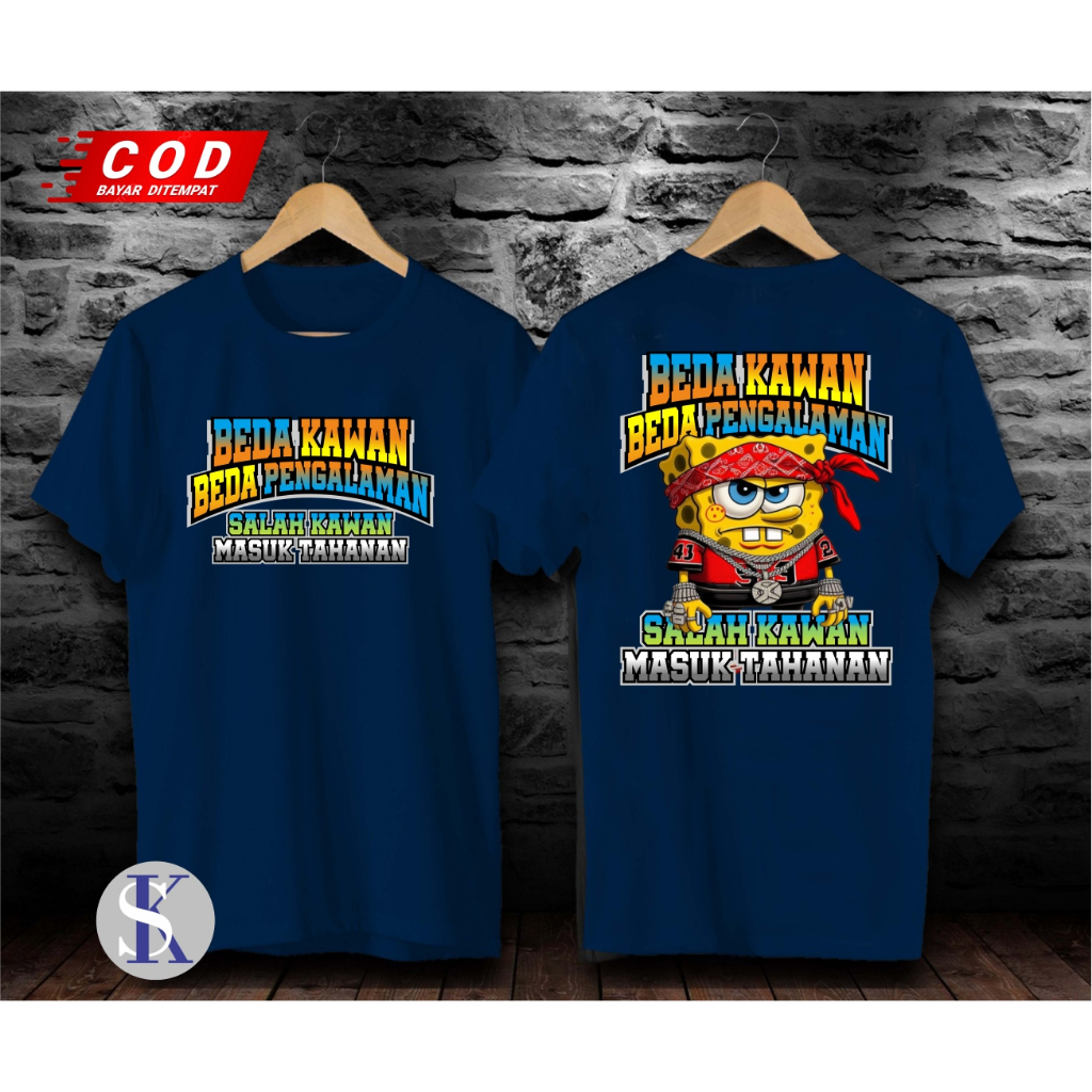 BEDA KAWAN BEDA PENGALAMAN, PAKAIAN PRIA ATASAN T-SHIRT KAOS GAMBAR DAN KATA LUCU.