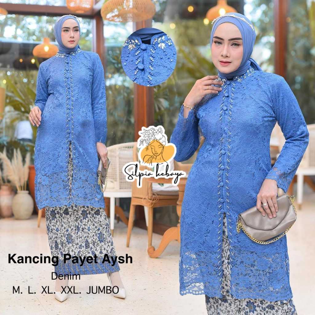 KEBAYA TUNIK KANCING BROKAT PAYET/ TUNIK KANCING PAYET/ TUNIK KANCING/ KANCING PAYET/ KEBAYA MODERN