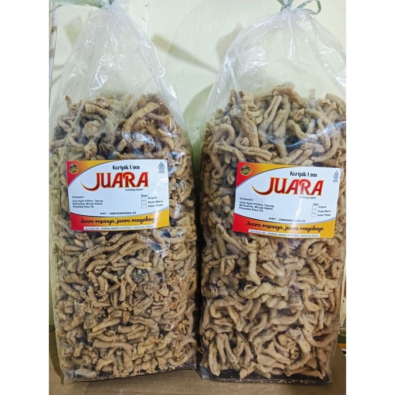 

Keripik Usus Juara 500gram