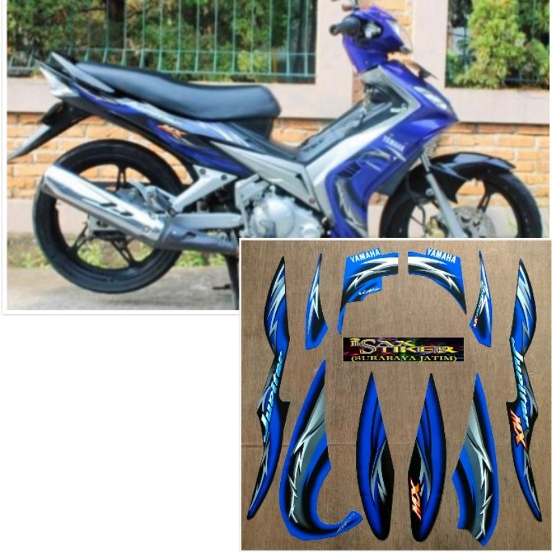 Striping Original Yamaha Jupiter MX 135 biru tahun 2006