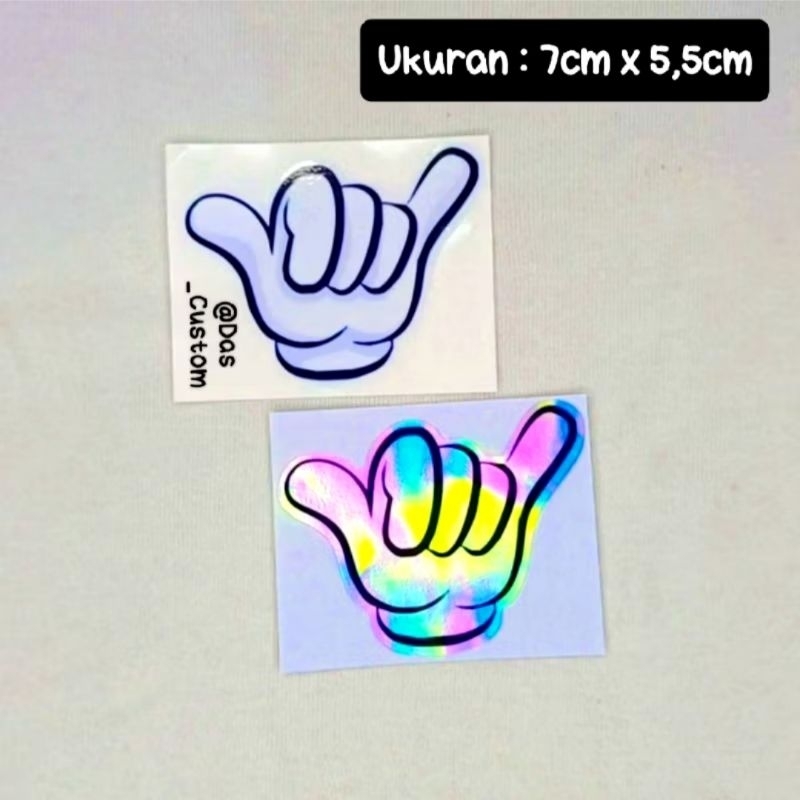 

sticker TANGAN METAL printing sudah potong pola