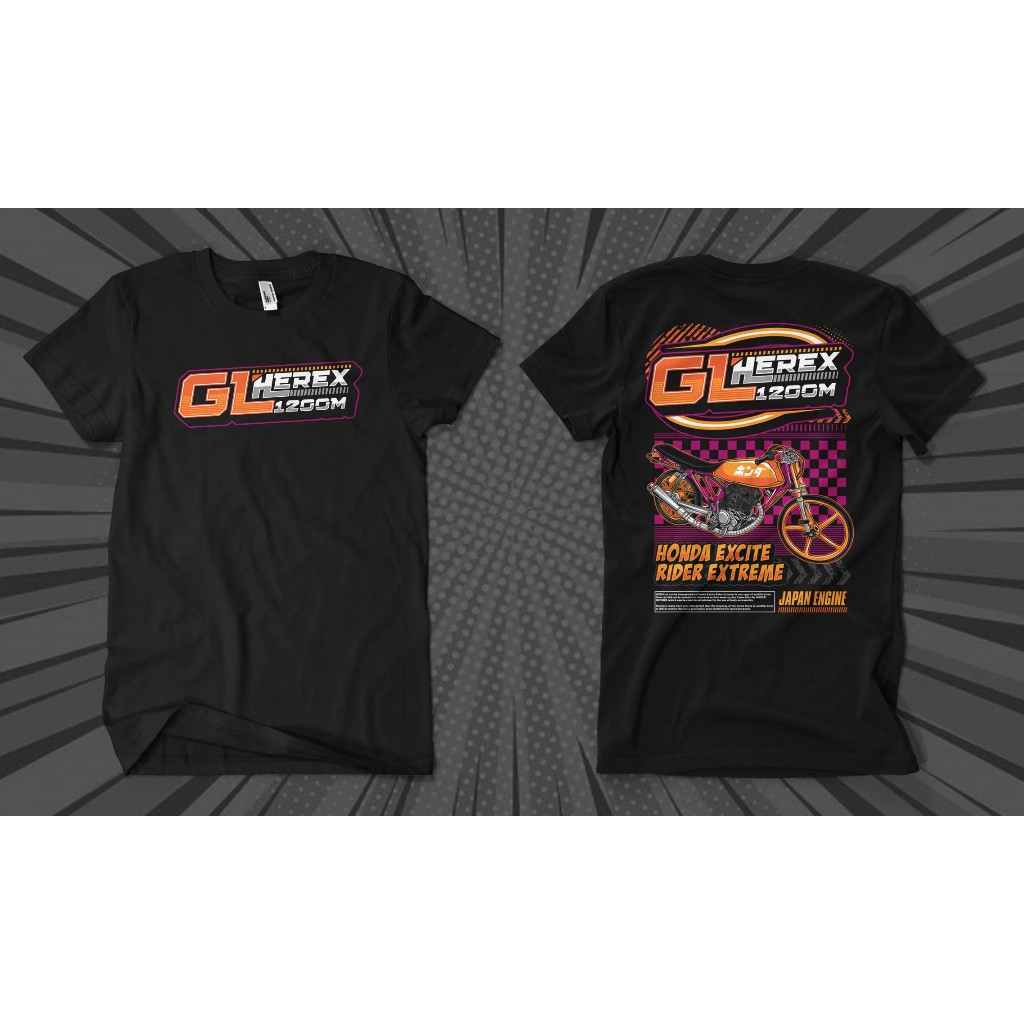 kaos custom motor GL 100 kaos keren kaos motor kaos touring kaos keren