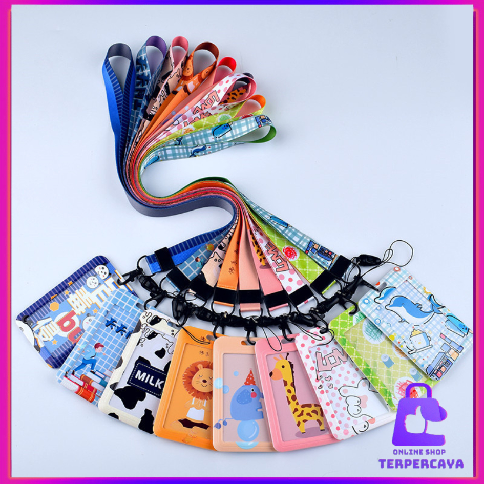 

OST Name Tag Gantungan Kartu Karakter Kartun Lanyard Akses MRT Busway E-Money Flazz BRIzi Card Holder Karakter Kartun Lanyart Card Holder Id Card