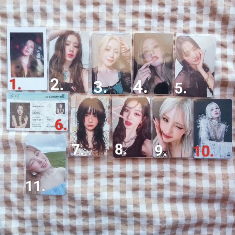 PC Photocard Official Wonyoung Seulgi Shuhua Minnie Miyeon Somi Wendy ID Soyeon