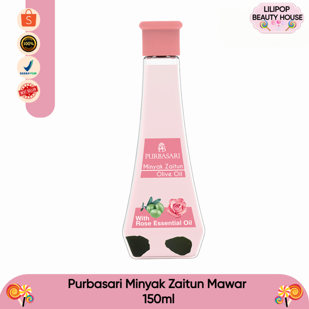 Purbasari Minyak Zaitun Mawar 150ml - Minyak Zaitun Mawar Rose Essential Oil
