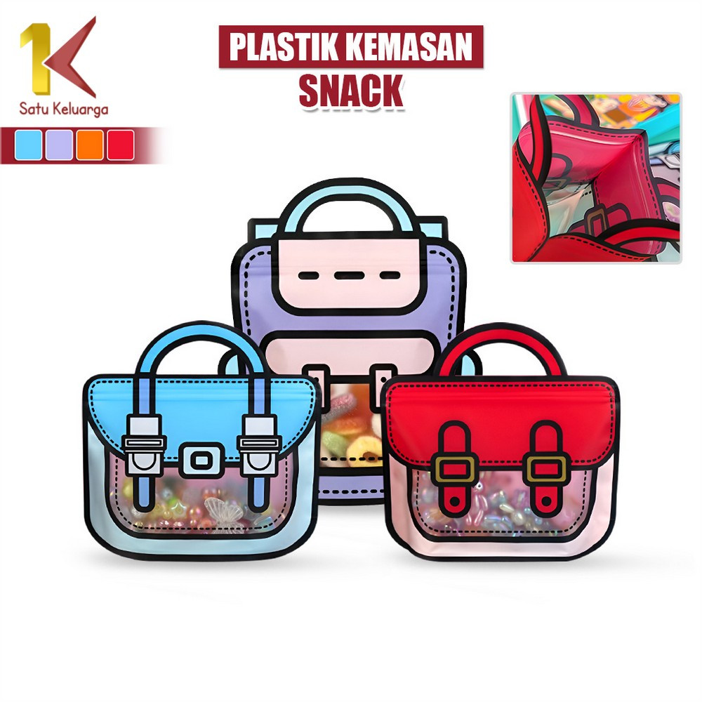 

Satu Keluarga Plastik Bingkisan Ziplock Motif Tas Ransel C1094 Goodie Bag Birthday 3D Souvenir Anak