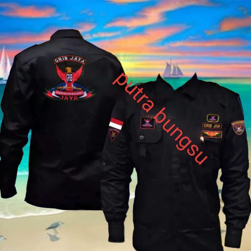 kemeja grib seragam grib pdh grib kemaja kerja ormas grib kemeja grib jaga baju dinas grib jaya paka
