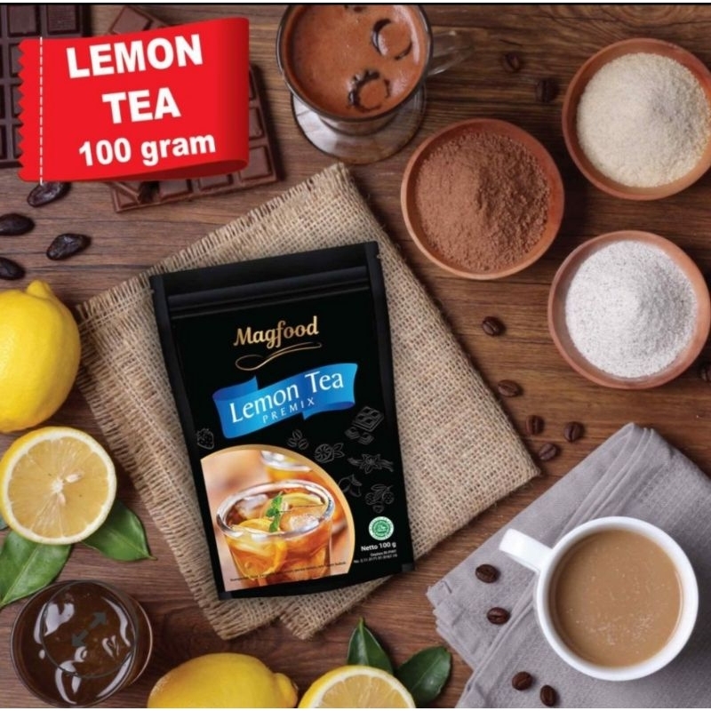 

Magfood Premix Lemon Tea 100gr 1000gr (gratis ongkir)