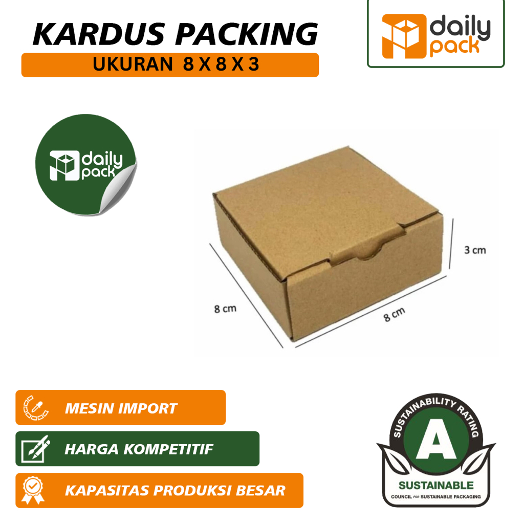 

DAILY Kardus Multipacking Sebaguna Uk 8 X 8 X 3