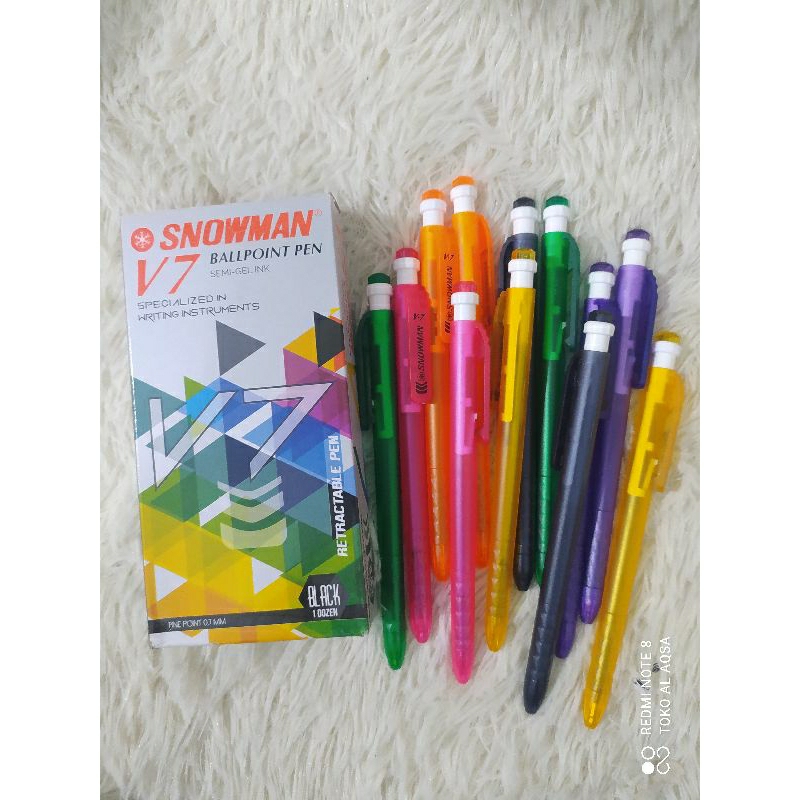 

Bolpoin//Pulpen//Bolpen Snowman V7 Hitam ( 1pcs )