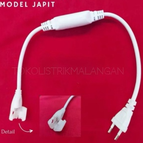 Socket Colokan Strip Led 220Volt Adaptor Lampu Selang Model Jepit // Adaptor Lampu Model Jepit // ad