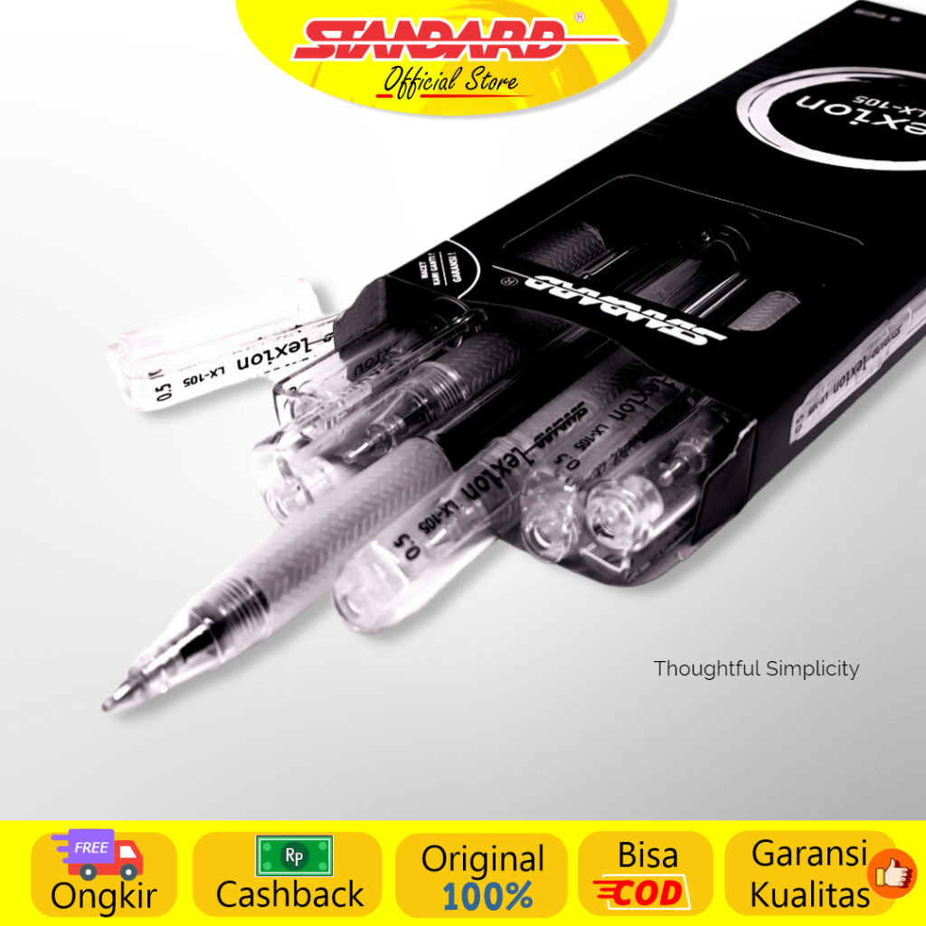 

Standard - Pulpen Lexion 0.5 LX-105 Satuan ( Alat Tulis / Pen / Ballpoint / Pena )