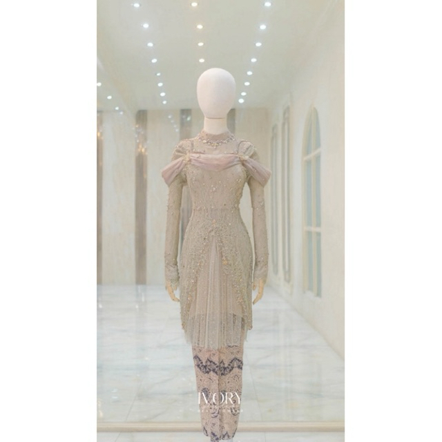 Jasmine Alike Kebaya in Taupe | SEWA KEBAYA IVORY STUDIO RTW