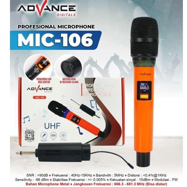 advance MIC-106 Mikrofon Nirkabel