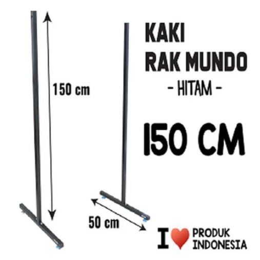 KAKI RAM MUNDO WARNA HITAM   KAKI RAK RAM JARING