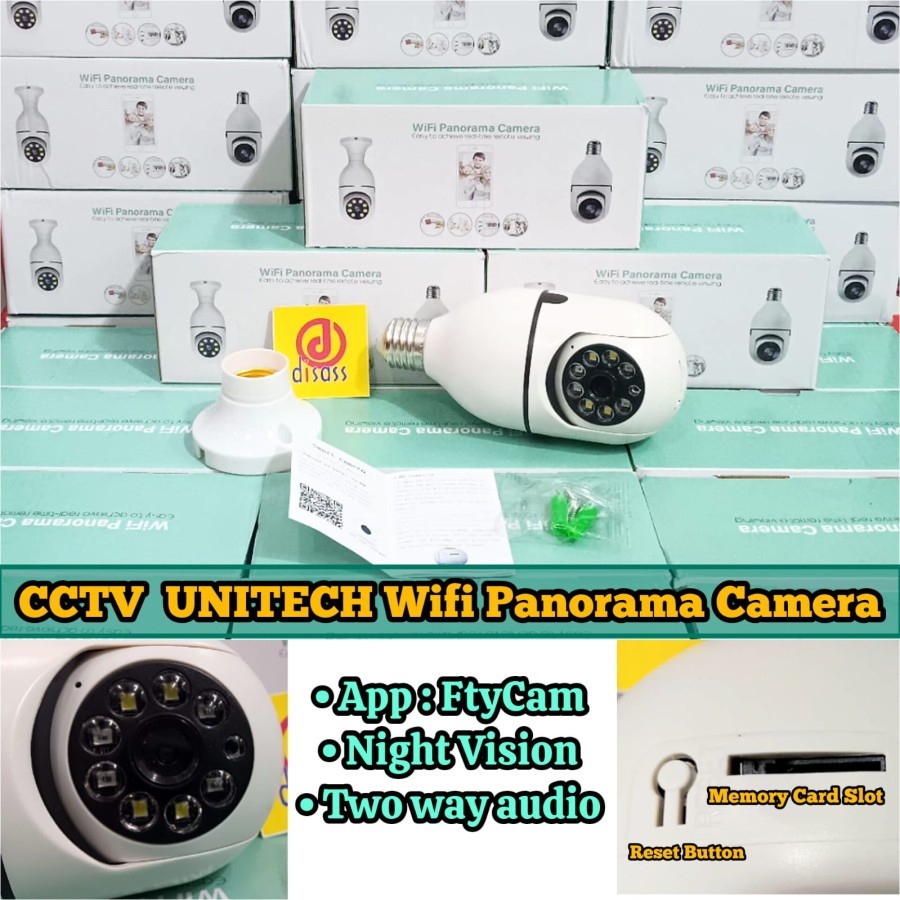 UNITECH CCTV BOHLAM PANORAMIC FTYCAM CCTV LAMPU MUDAH DIPAKAI - DISASS JOGJA