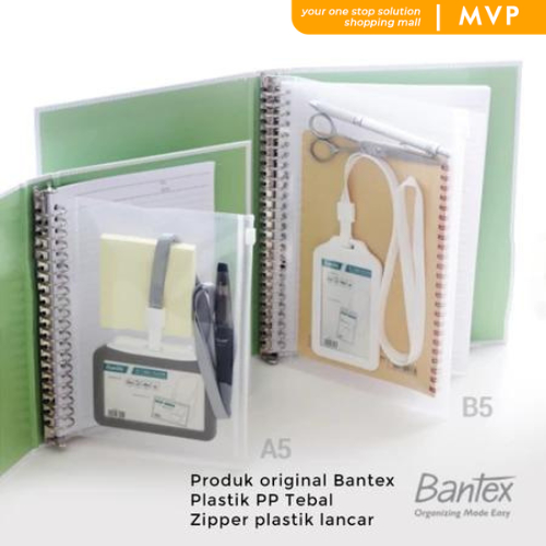 

MVP Zipper Binder Ziplock A5 20 Ring B5 Ring 26 Zipper Pocket For Multiring Binder