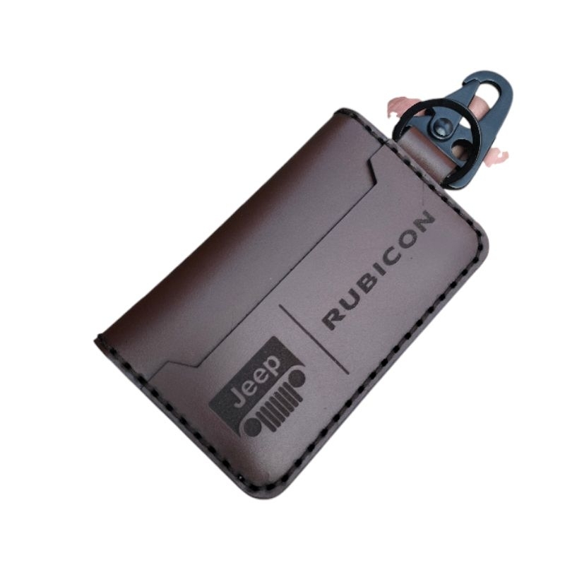 Dompet Stnk Mobil Jeep Rubicon Kulit Asli Tebal Kokoh Kuat Free Custom Nama Logo Sarung Casing Gantu
