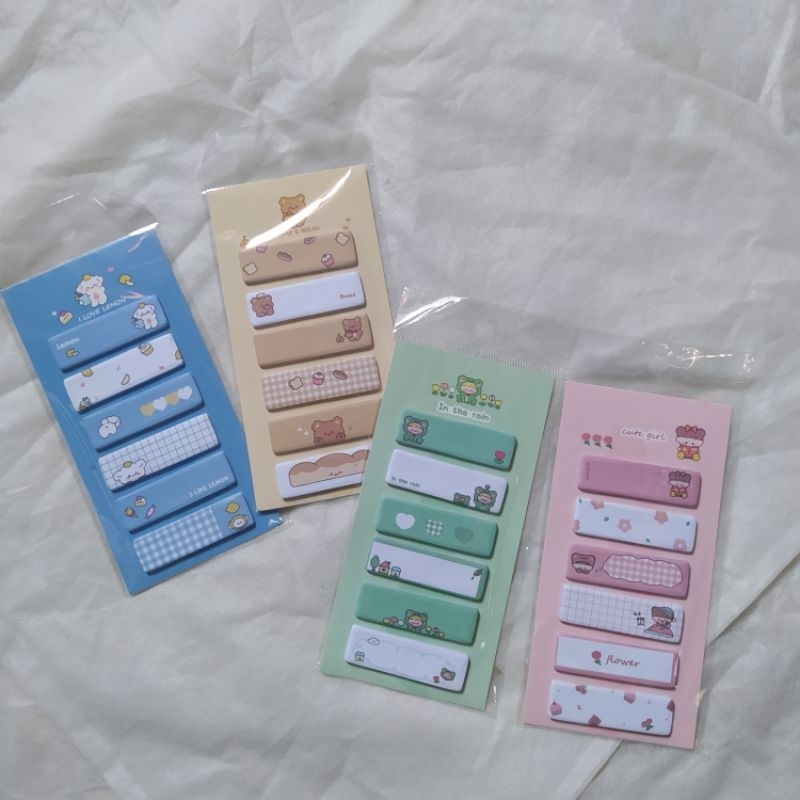

Sticky Notes Mini Memo Penanda Kertas 6 in 1 Motif Animal Lucu Aesthetic