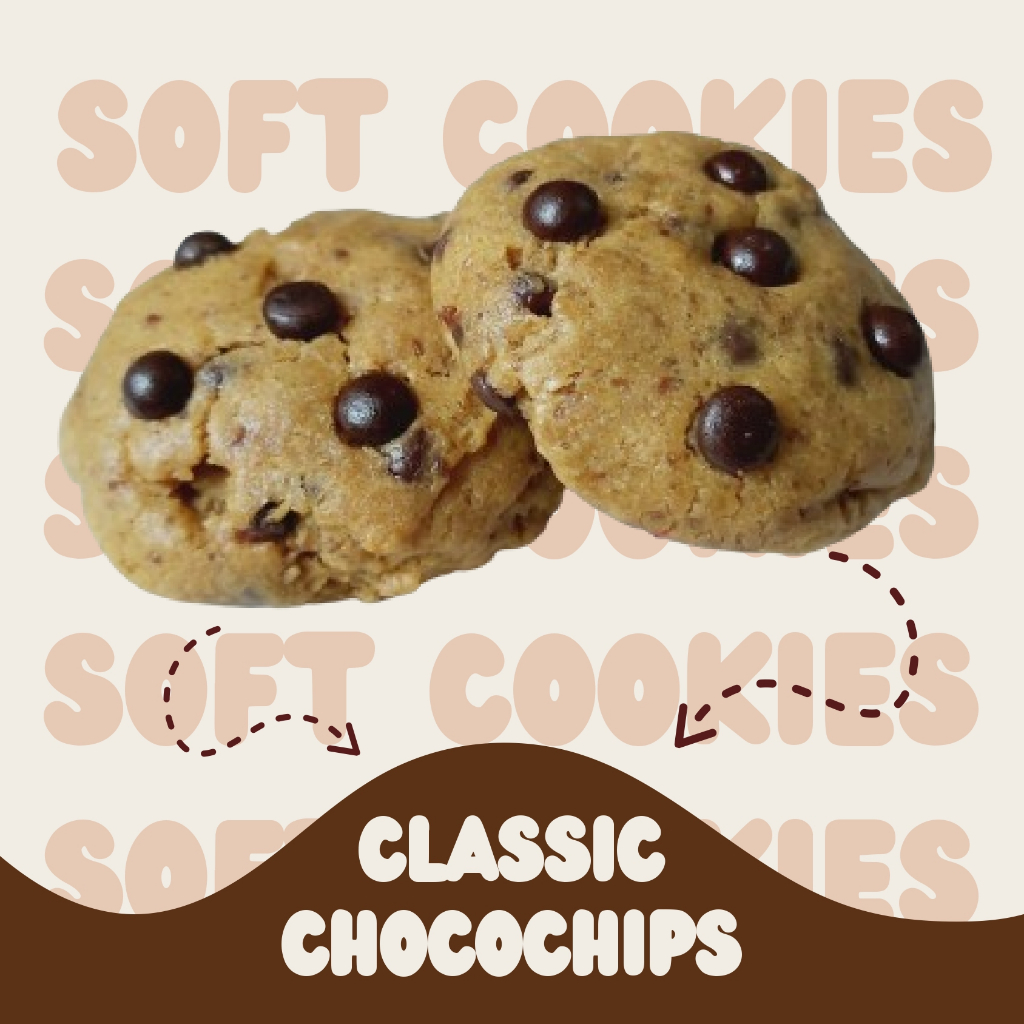 

BEST SOFT COOKIES - COZY Buy 7 Cookies Get 1 ORIGINAL CLASSIC CHOCOCHIPS (Min. 4pcs)