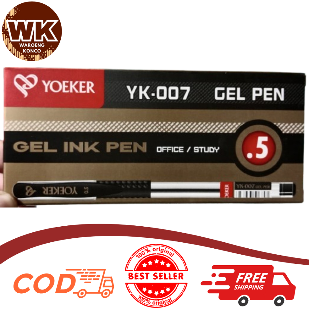 

Pulpen Gel YOEKER YK-007 0.5 mm 1 Pack ( 12 pcs )