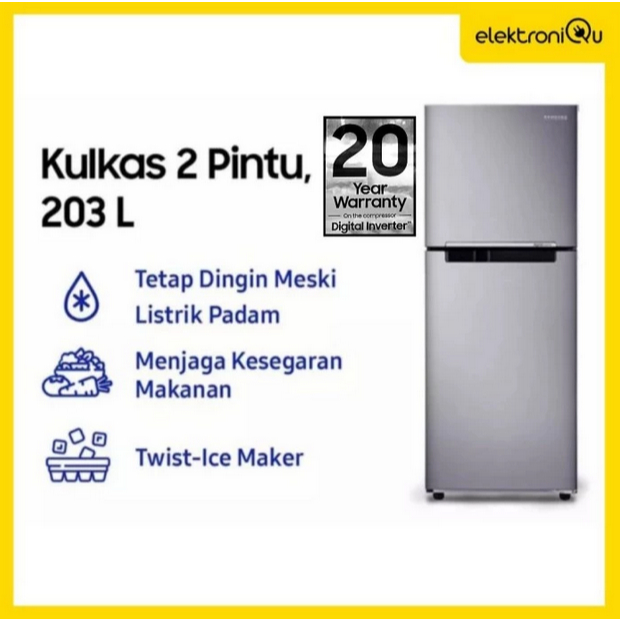 KULKAS 2 PINTU LEMARI ES SAMSUNG RT-20FARWDSA 203 LITER