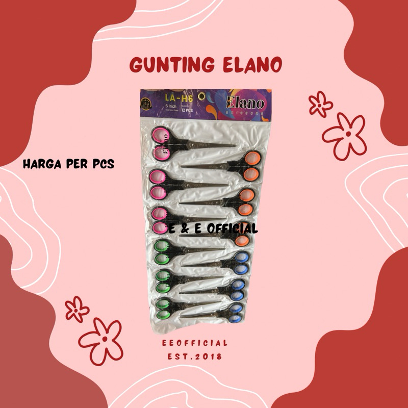 

GUNTING WARNA WARNI ELANO 6 INCH / GUNTING LA H6 / GUNTING ELANO BESAR