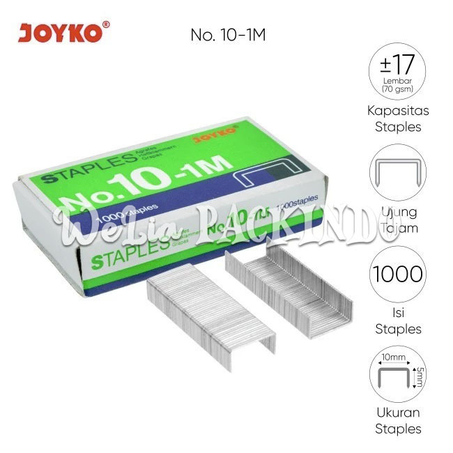 

Isi Staples Joyko No 10-1M / Isi Hekter No 10 / Anak Hekter Kecil No 10 / Refill Stapler HD-10