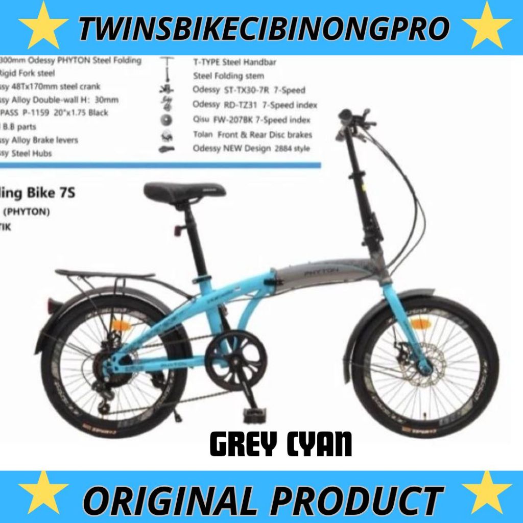 Sepeda Lipat 20 Odessy Phyton Boncengan