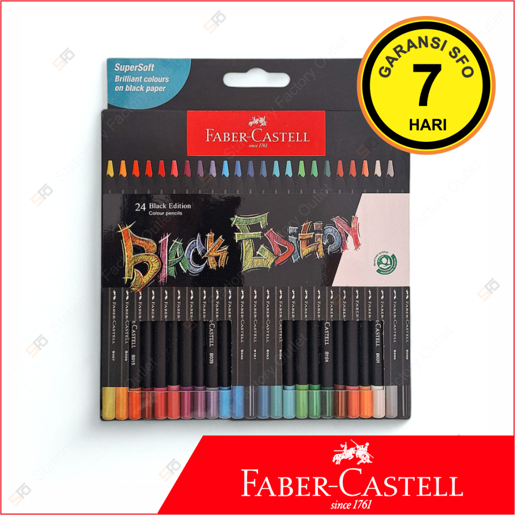 

Pensil Warna Faber Castell isi 24 - Black Edition - SFO Semarang Official