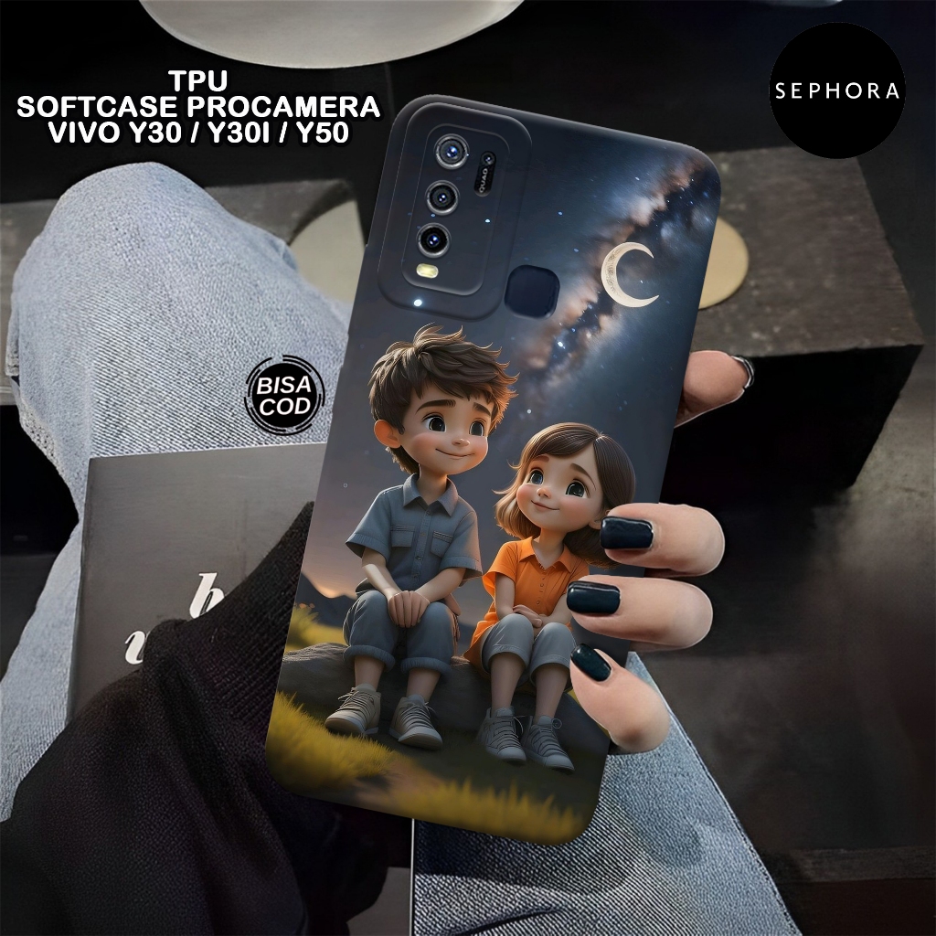 Case VIVO Y30 Y30i Y50 Terbaru - Fashion Case Cartoon - Softcase VIVO Y30 Y30i Y50 - Case Pro Camera