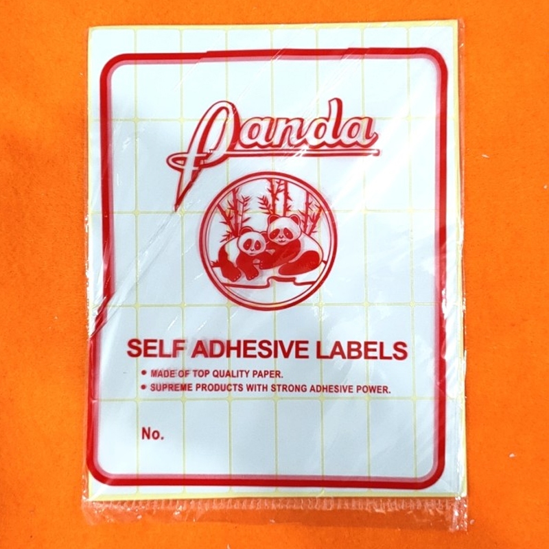 

STICKER / SELF ADHESIVE LABELS PANDA NO. 108 / 18 X 38 MM ( 7 LEMBAR)