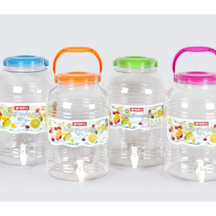 Lion Star Round Carry Jug DRINK 8/12/20 LITER JAR TEMPAT MINUMAN PLASTIK GALON / TEMPAT MENYINMPAN A