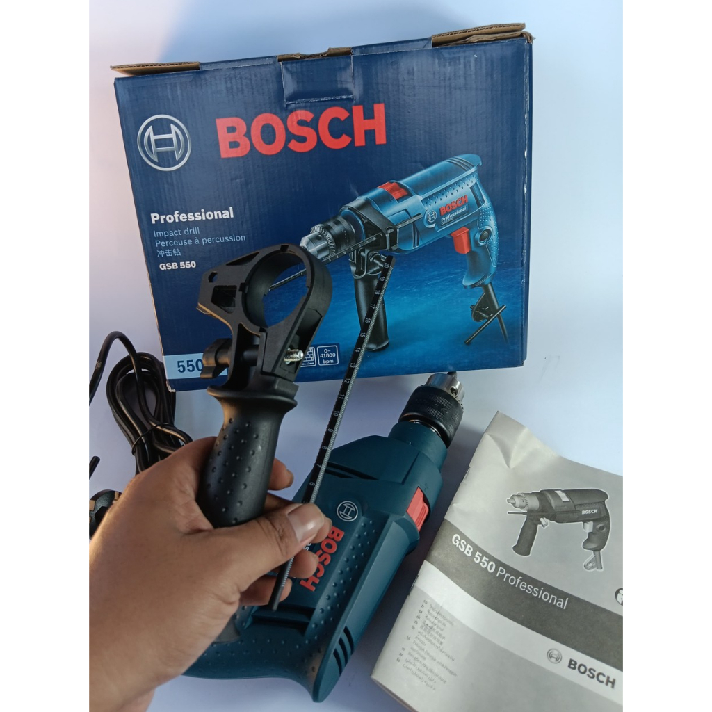 Bachtiar Mesin Bor Bosch Impact drill 13mm GSB 550 Bor Beton Tembok BOSCH ORIGINAL
