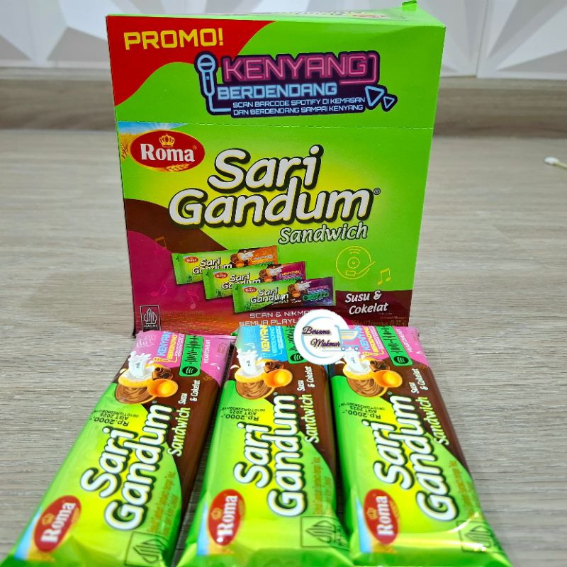 

Roma SARI GANDUM sandwich box isi 12 sachet sarigandum