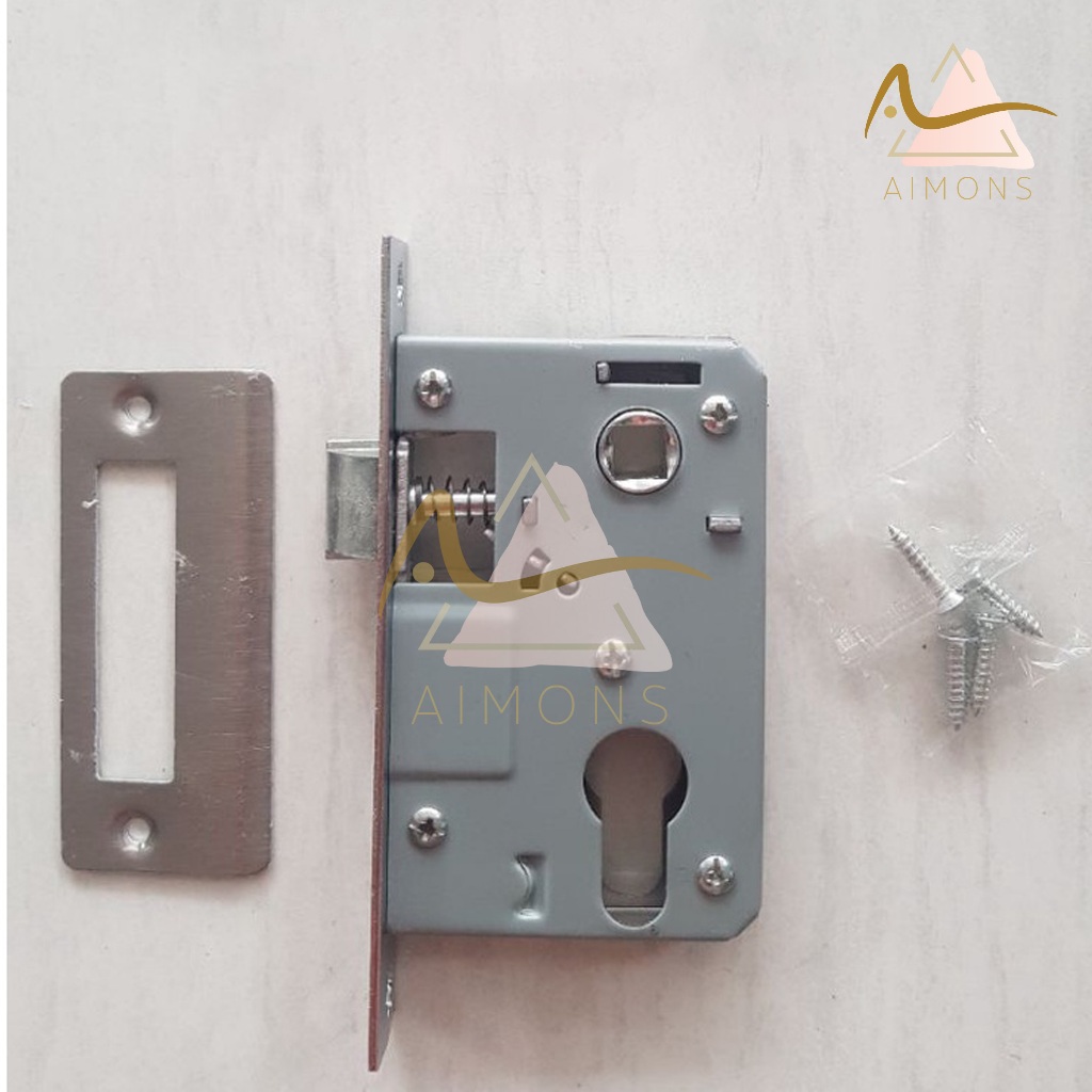 body kunci pintu kecil / body mesin kunci kecil / body kunci lidah (tanpa silinder kunci)