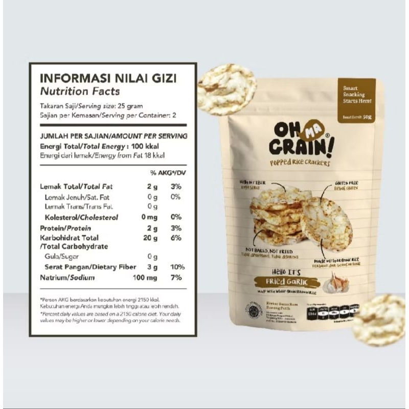 

Oh Ma Grain Kripik beras cemilan sehat/snack anak anak