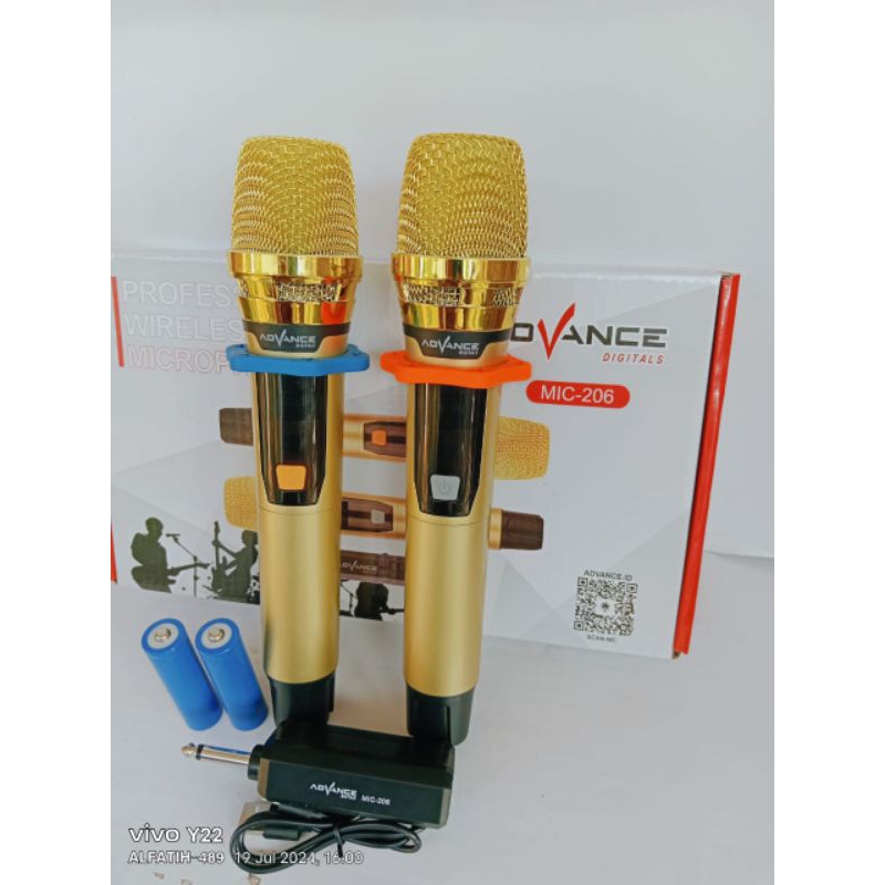 PROMO.MIC/ MIKROFON WIRLES ADVAN 206 MIKROFON ISI-2( PROMO TOKO BARU )