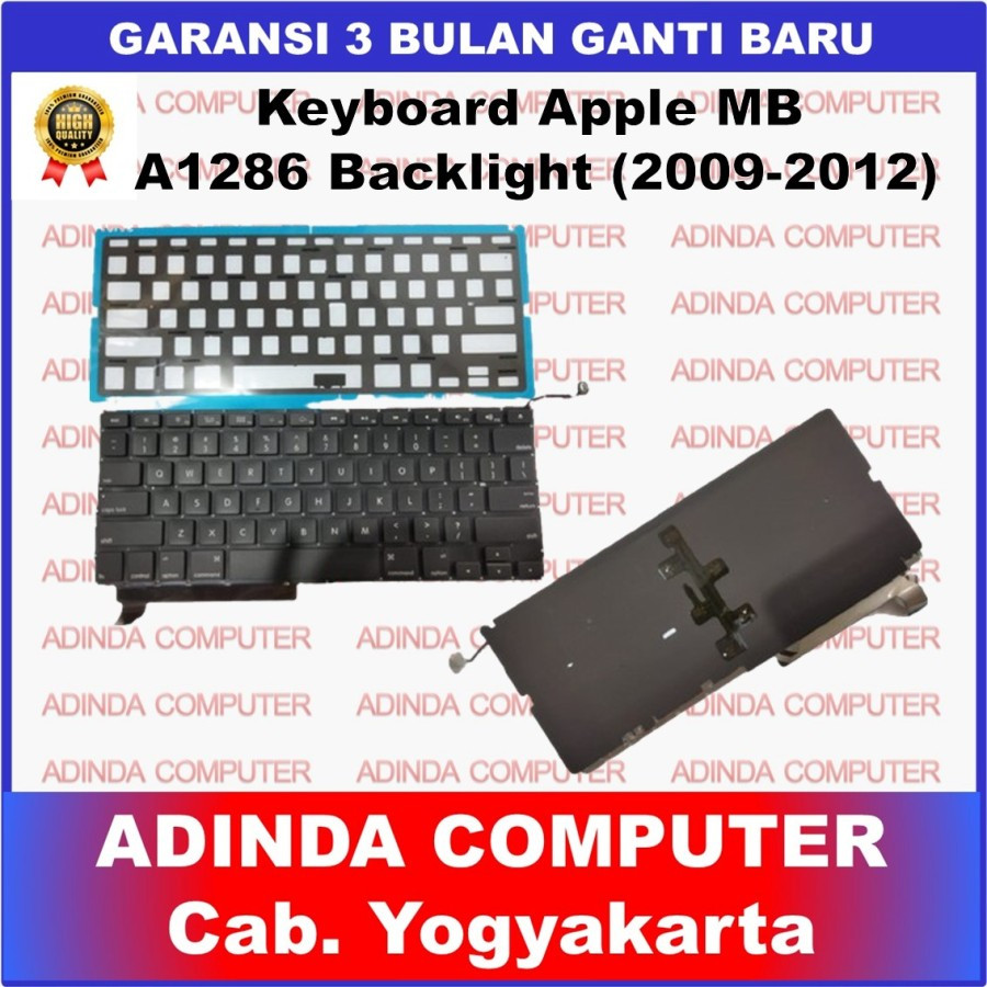 Keyboard Apple Macbook Pro 15" A1286 MC118 MB470 (2009-2012) Backlight-Non Backlight