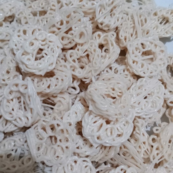 KERUPUK SEBLAK SAMBAL KRUPUK KERITING KECIL Mentah Krupuk Seblak Rafael MAWAR PUTIH 1000gr ATAU 1Kg