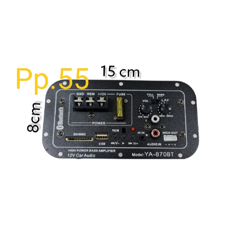 Power Kit aktiv audio Mobil YA-870BT us,bluetooth,sd/mmc high power bass amplifier