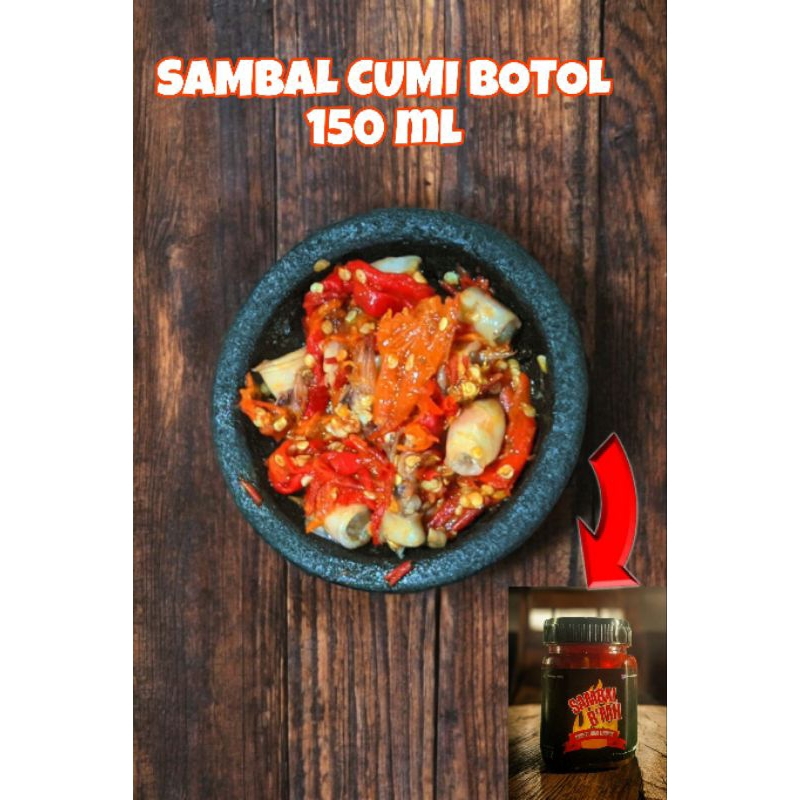 

sambal cumi kemasan botol 150 ml @sambalbmh