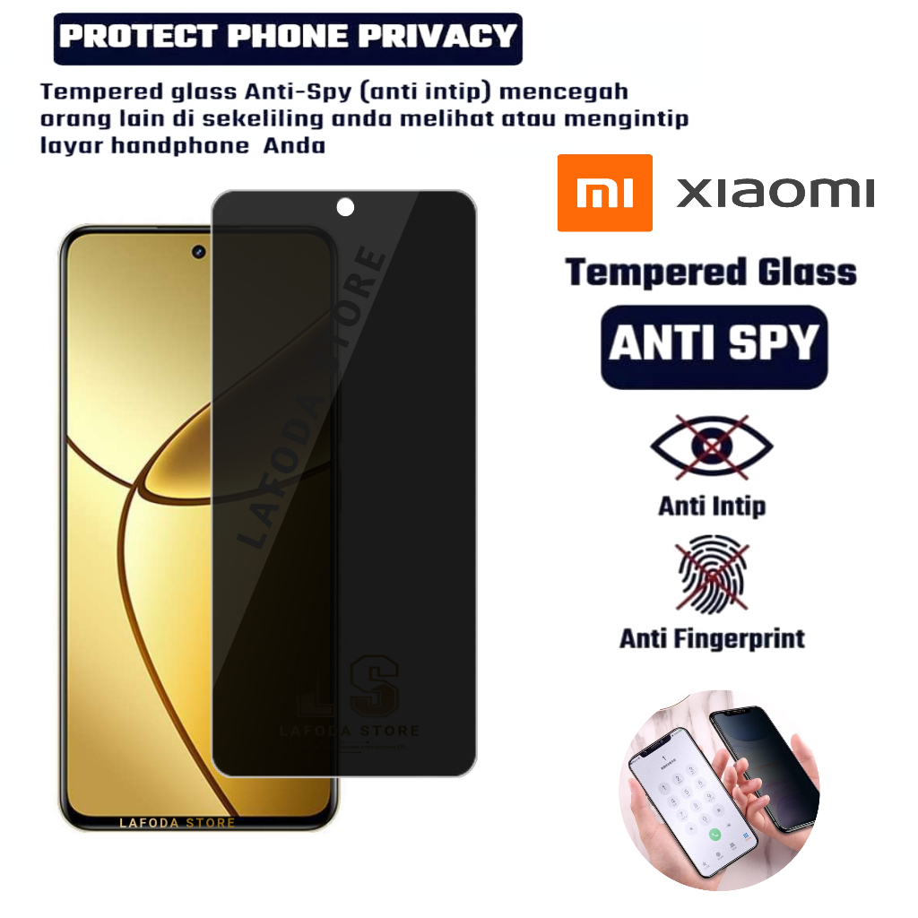 TEMPERED GLASS ANTI SPY REDMI 11 REDMI 11A REDMI 11 PRIME REDMI 11 PRIME 5G ANTI GORES SPY PRIVACY