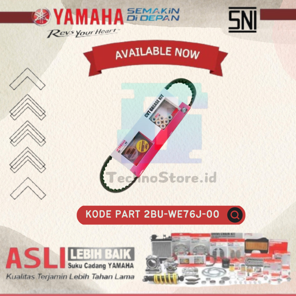 Vanbelt V-Belt Panbel Kit Set X-Ride ORIGINAL YAMAHA 2BU-WE76J-00