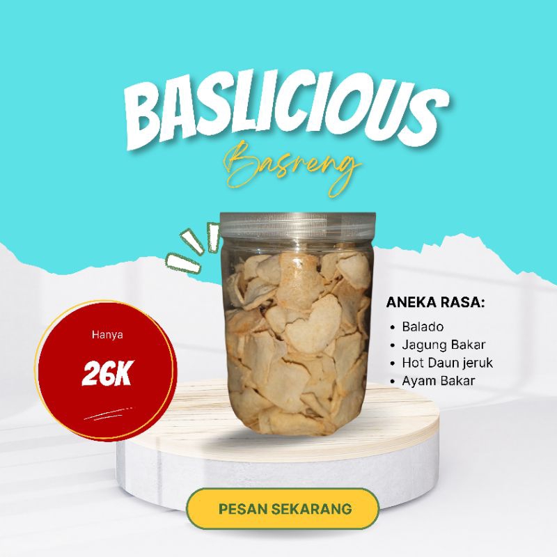 

Baslicious Basreng Koin Camilan Gurih Renyah Pedas Enak dan Murah