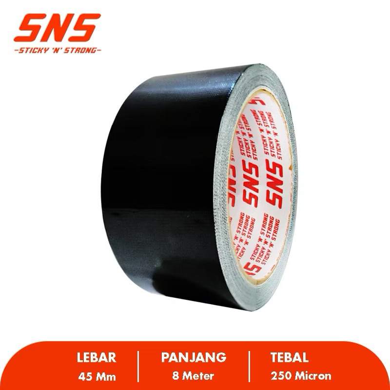 

(PCS) ATK Lakban Hitam Cloth Black Tape 2 Inch x 8 M Kualitas Premium