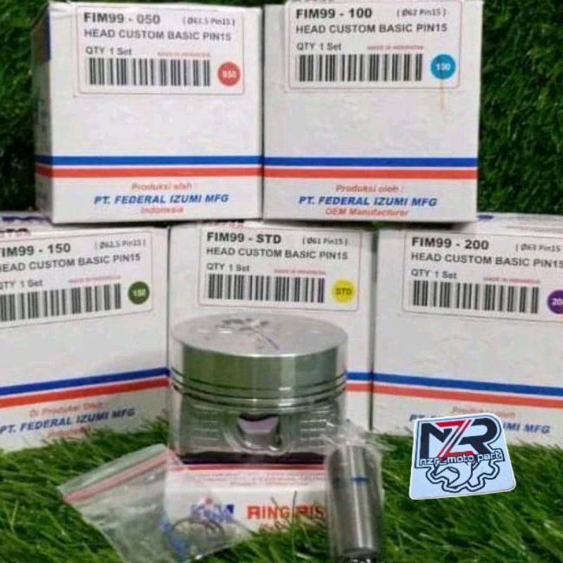FIM99//PISTON KIT BORE UP PEN 15 MM//SEHER SET RING SIZE 61/61,5/62/62,5/63 MM YAMAHA MIO SPORTY SMI