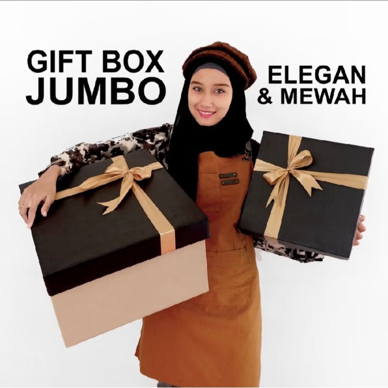 

Gif Box Jumbo Kotak Kado Jumbo 43x41cm Paking Kado Ulangtahun Box Unik Goni Estetick